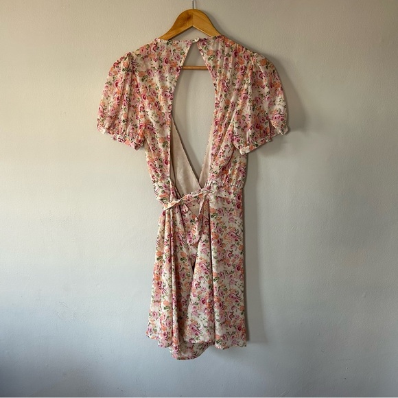 LPA Cutout Floral Wrap Dress Size M - Picture 5 of 6